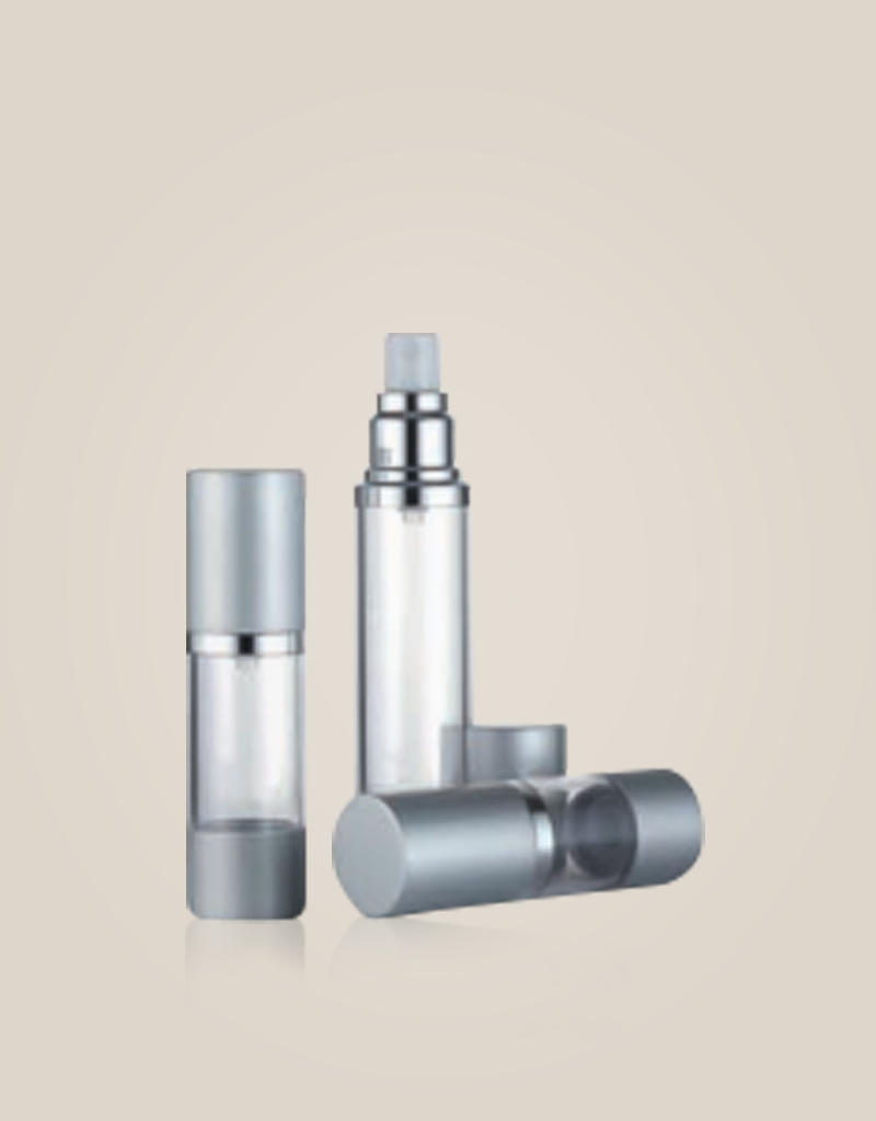 ZH-P082A Clear Airless Lotion Bottle With Silver Cap