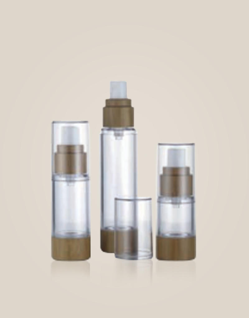 ZH-P085A 30ml Clear Airless Bamboo Pump Bottle