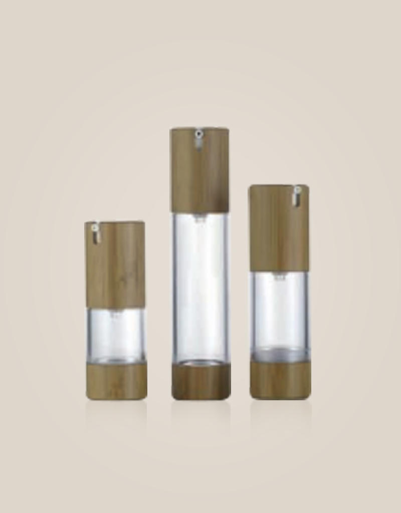 ZH-P081-5 Multiple Size Bamboo Airless Pump Bottle