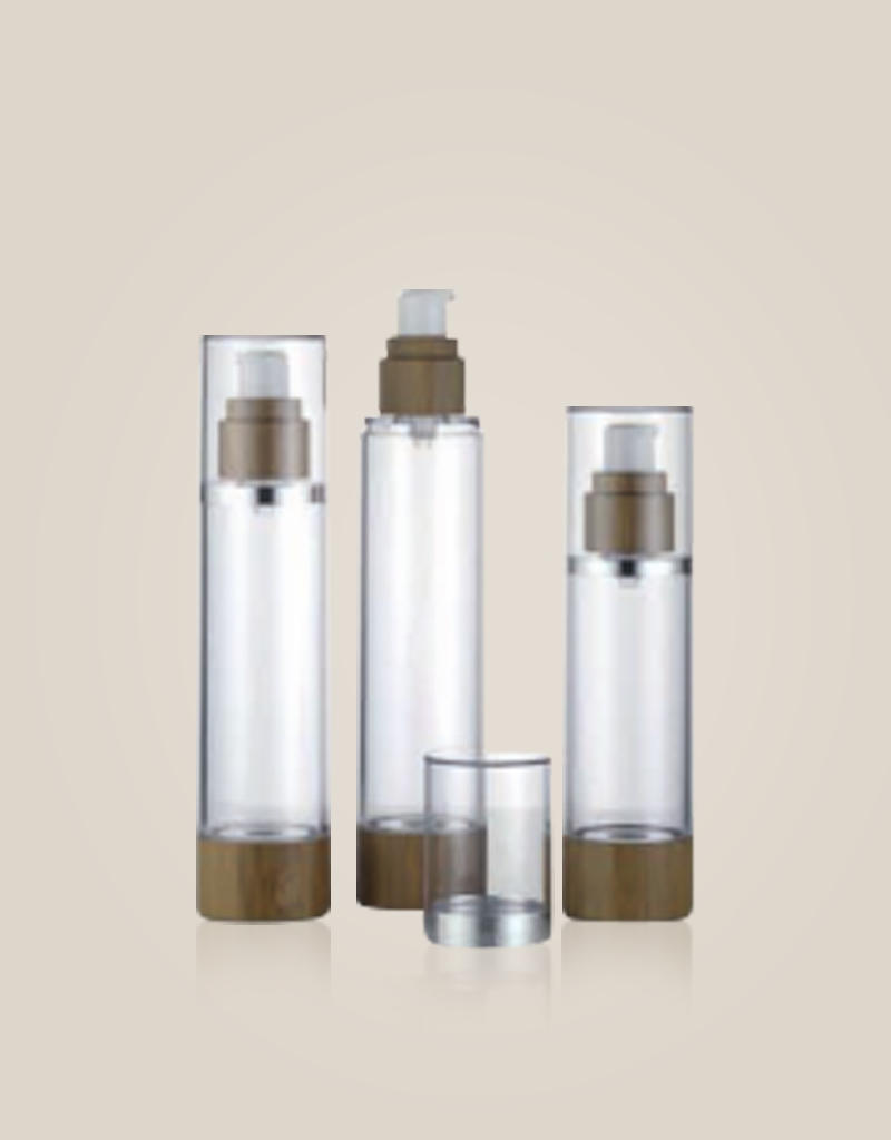 ZH-P095B Vacuum Cosmetic Bamboo Cream Bottle